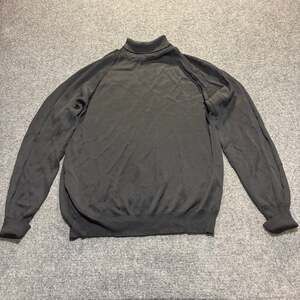 Vintage 80s Warren Knit Womens XL Turtleneck Sweater Pullover Black Knitwear